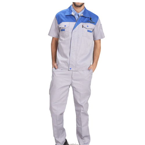 Summer Workwear Grey-Blue Clothes For Men